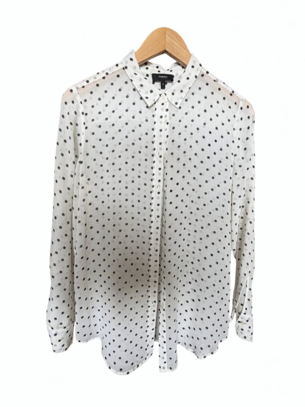 Theory Polka Dot Silk Blouse M